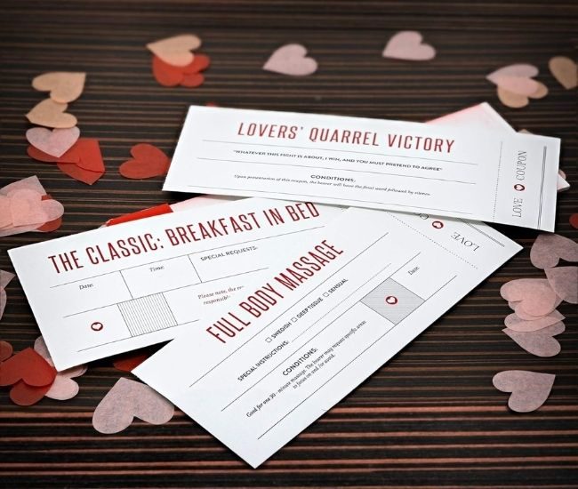 Romantic Love Coupon Book Gift For Couples Under 20 Dollars