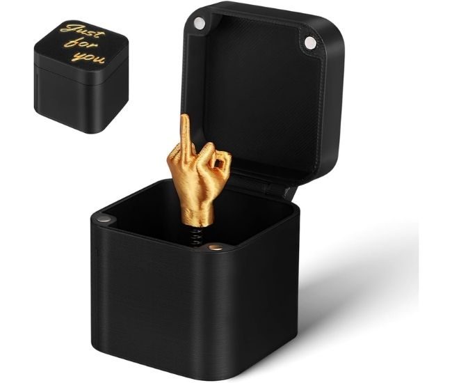 Rude Finger Surprise Box Prank Gift For Funny Desk Home Laughs