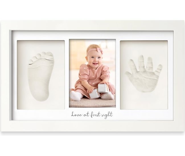 Personalised Baby Handprint And Footprint Keepsake Frame