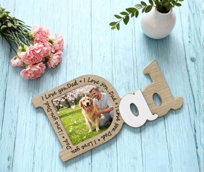 Personalised Dad Photo Frame Keepsake Gift For Father