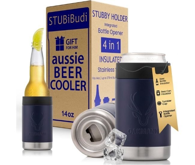 4 In 1 Stubby Holder Tumbler Insulated Can Cooler Bottle Opener