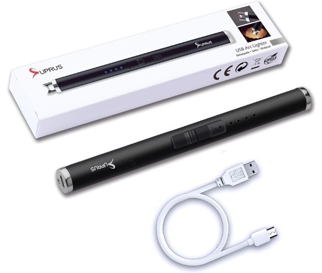 Plasma Candle Lighter Rechargeable Windproof Flameless Long Reach