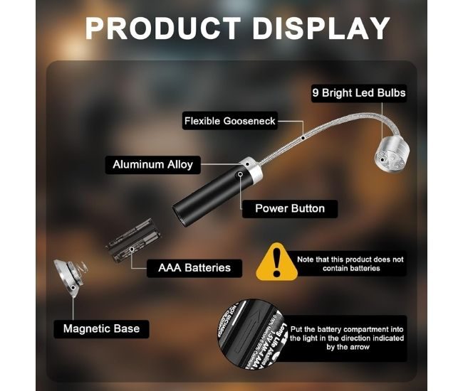 Magnetic Bbq Grill Lights 2 Pack Led Gooseneck Weather Resistant Features