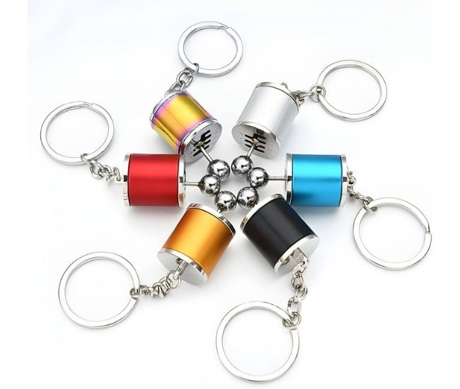 Gear Shifter Keychain 6 Speed Manual Transmission Keyring Various Colours