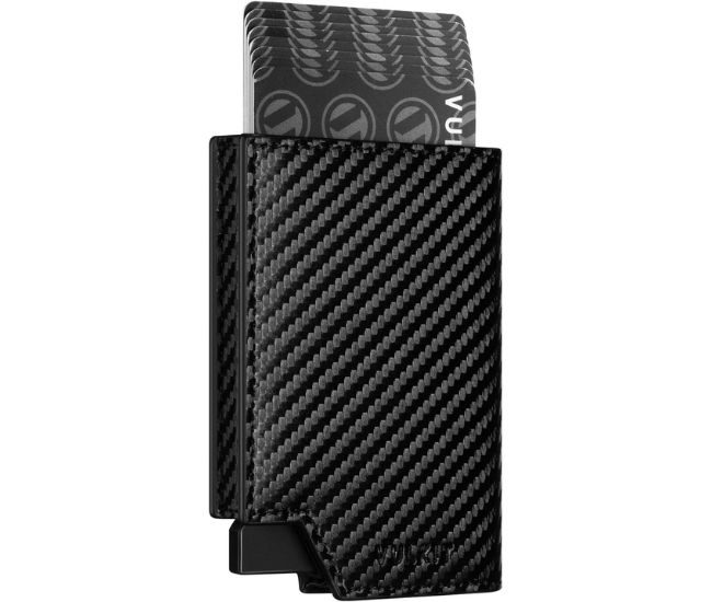 Pop Up Rfid Wallet Minimalist Card Holder Magnetic Closure Id Window