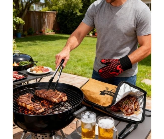 Bbq Meat Resting Blanket Kit Insulated Resting Bag Glove