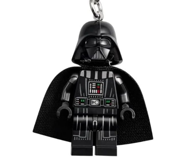 Lego Star Wars Darth Vader Minifigure Keyring Black Keychain Closeup