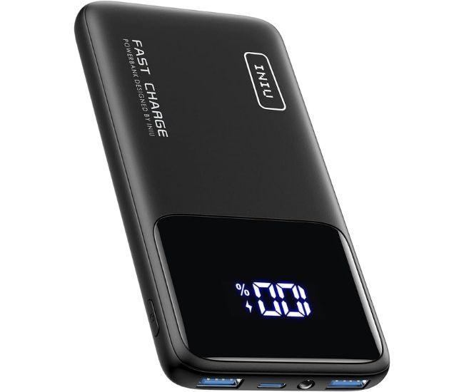10000mah Slim Power Bank Portable Charger Usb C Fast Charging Display