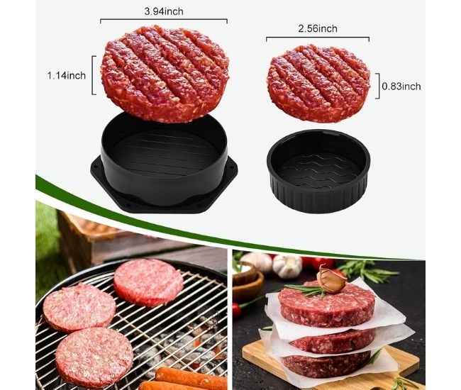 Smash Burger Press Kit Cast Iron Stuffed Burger Mold Sauce Brushes