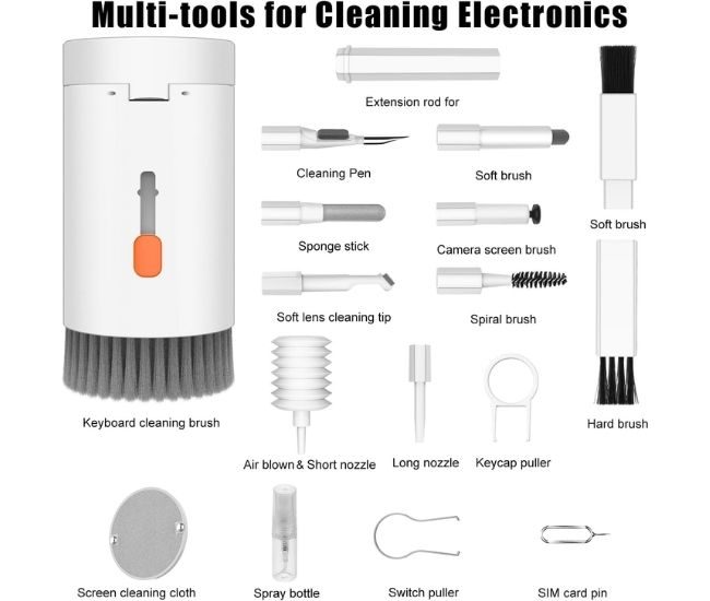 20 In 1 Tech Cleaning Kit Keyboard Earbuds Phone Camera Tool Set