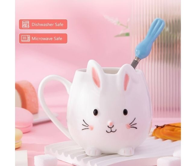 Easter Bunny Gift Set Ceramic Mug Socks Headband Spoon