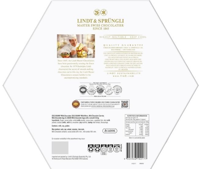 Lindt Easter Chocolate Selection Box Gift Back Pack Bunny Eggs