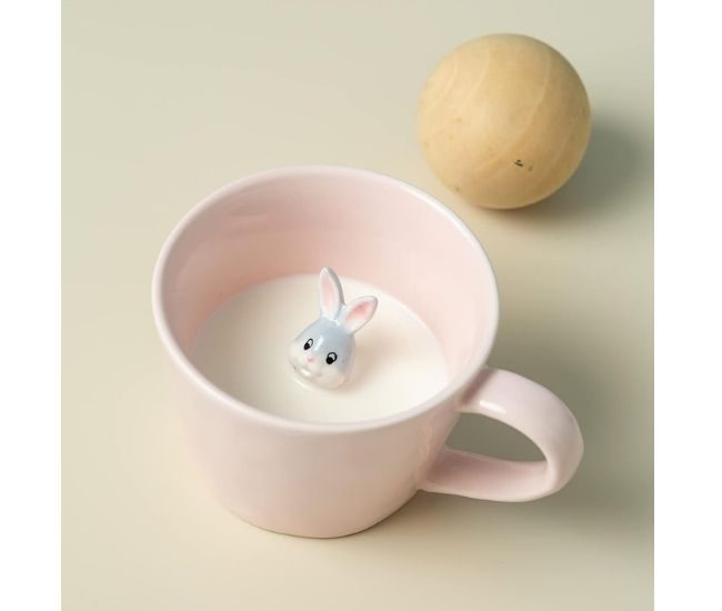 Hidden Bunny Ceramic Mug Rabbit Coffee Cup