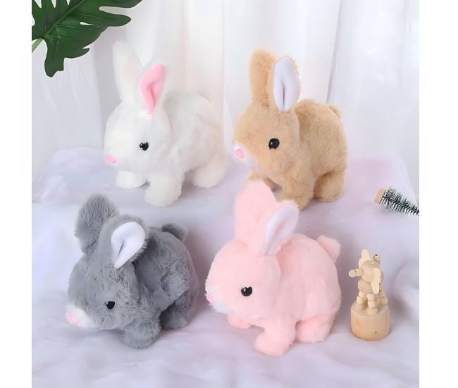 Interactive Realistic Bunny Toy Kids Easter Gift Various Colours