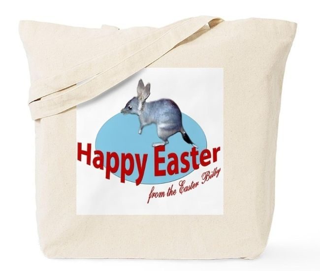 Easter Bilby Canvas Tote Bag Reusable Australian