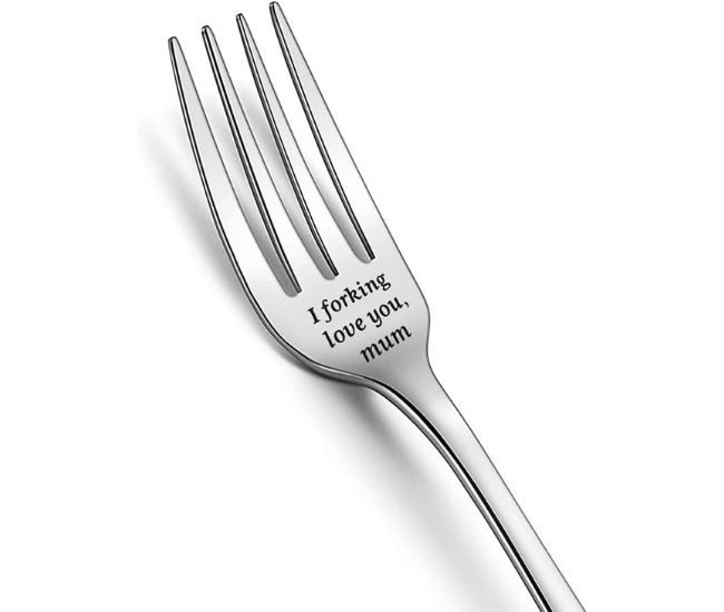 I Forking Love You Mum Fork Funny Dessert Fork Gift Stainless Steel