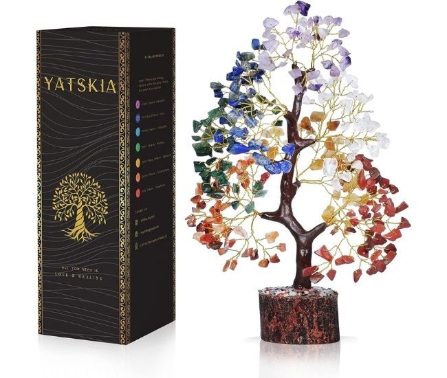 Chakra Crystal Tree Of Life Decor Seven Chakra Stones Feng Shui Money Tree
