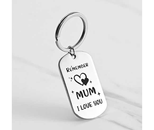 Mum Love Message Keyring Set Double Sided Engraved Heartfelt Gift For Mum Day Birthday