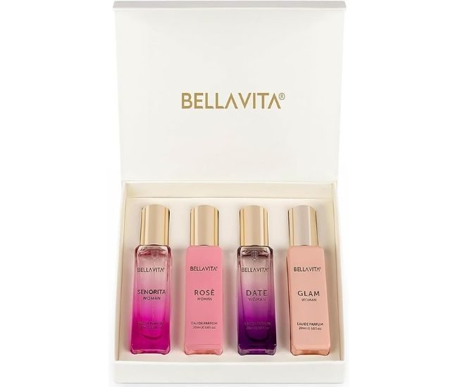 Mini Perfume Gift Set 4 Pack Travel Size Eau De Parfum 20ml