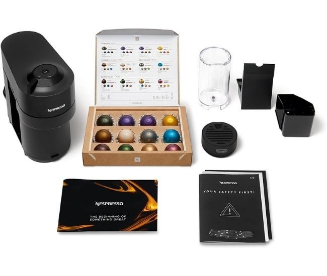 Pod Coffee Machine Single Serve 4 Cup Sizes Starter Pack
