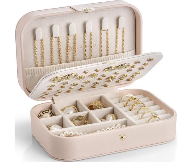 Travel Jewellery Organiser Case Small Jewelry Box Earring Holder Necklace Storage