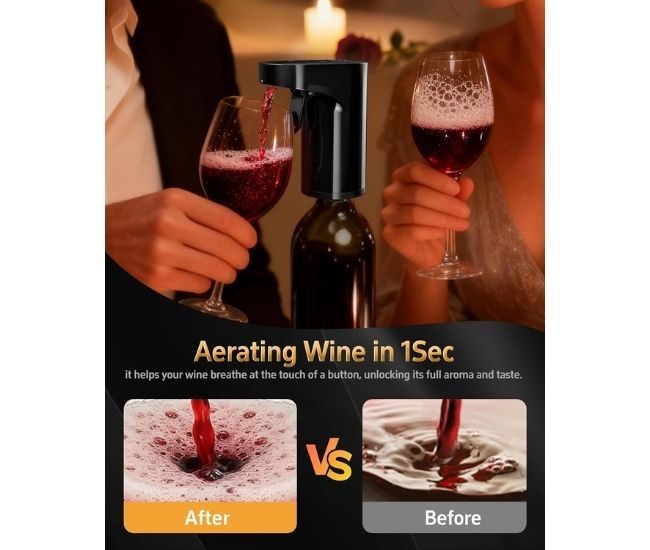 Electric Wine Aerator Dispenser 5 In 1 Smart Liquor Pourer Adjustable