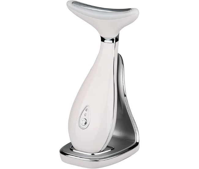 Heated Led Face And Neck Massager Thermal Vibration Sculpting Tool