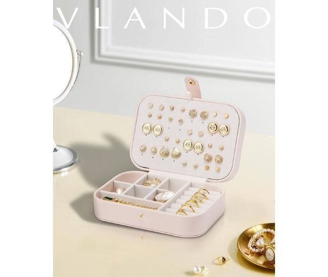 Travel Jewellery Organiser Case Small Jewelry Box Earring Holder Storage