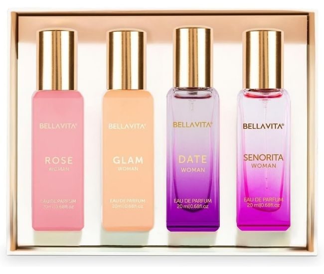 Mini Perfume Gift Set 4 Pack Travel Size Eau De Parfum