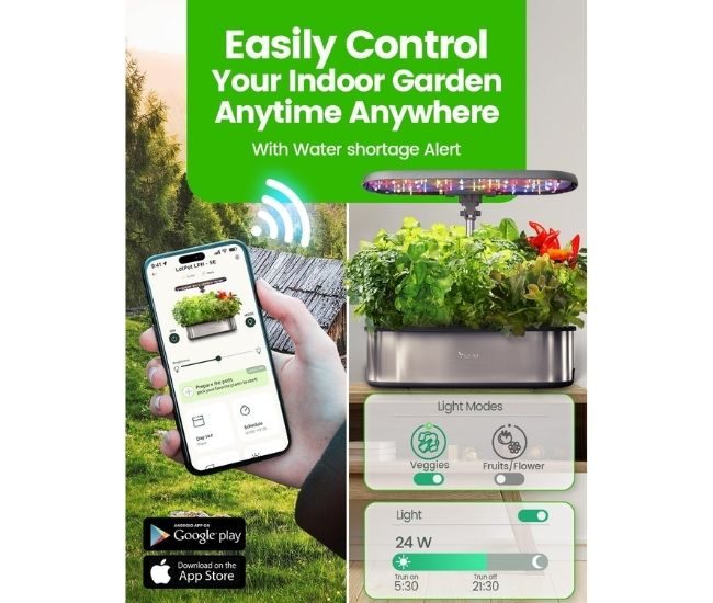 Smart Indoor Hydroponic Herb Garden Kit 12 Pod Wifi App