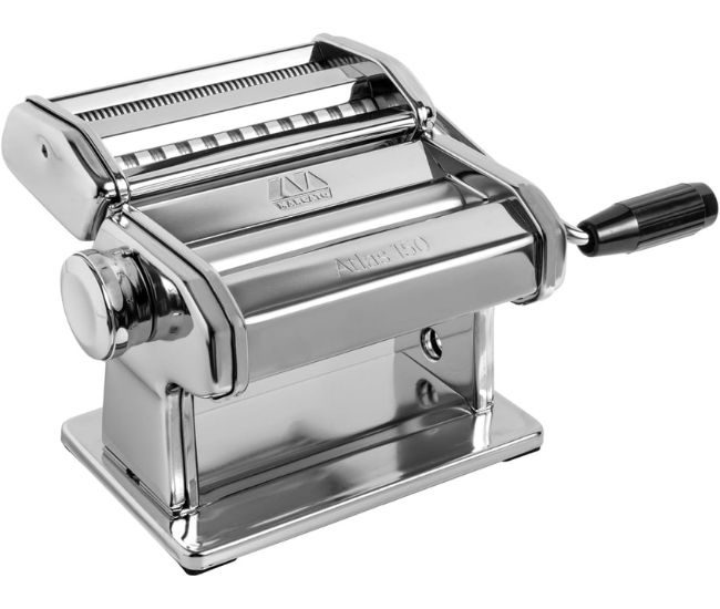 Homemade Pasta Roller Machine Adjustable Thickness Silver