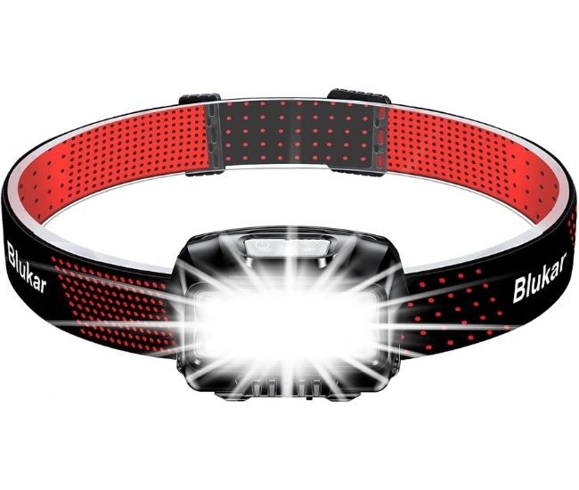 Rechargeable Led Headlamp Waterproof Motion Sensor Red Light