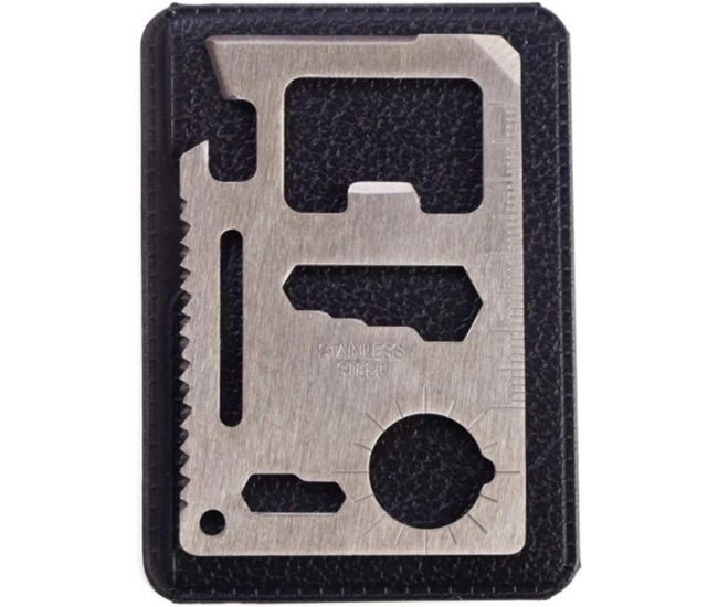 10 In 1 Credit Card Multi Tool Wallet Sized Stainless Steel