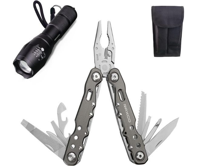 3 In 1 Pocket Multitool Plier Flashlight Torch Set