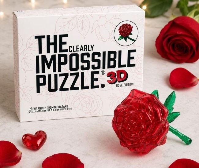 100-Piece 3D Rose Acrylic Puzzle