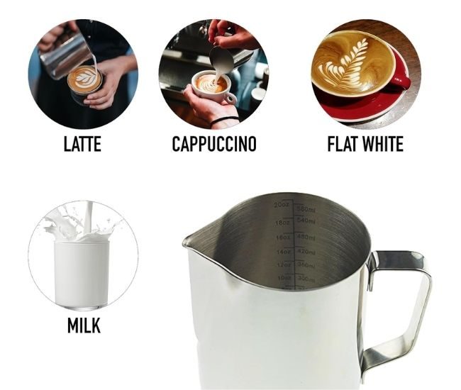 Barista-Size Stainless Milk Jug