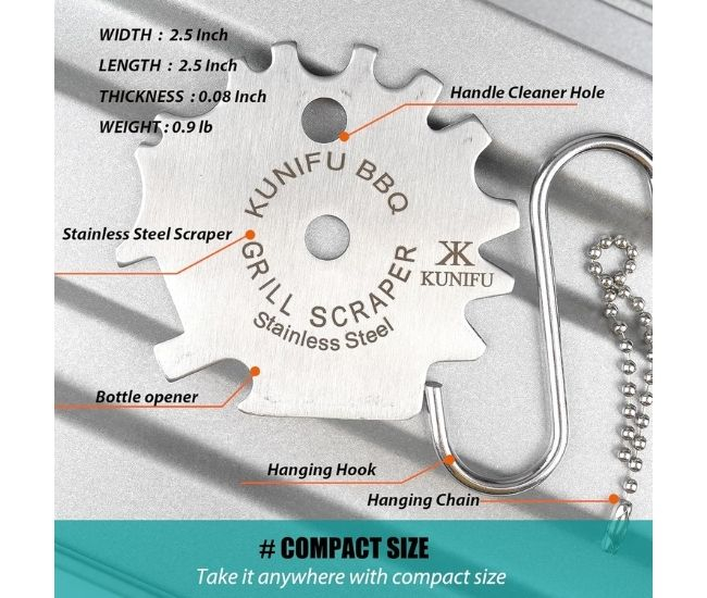 Bristle-Free BBQ Scraper Tool