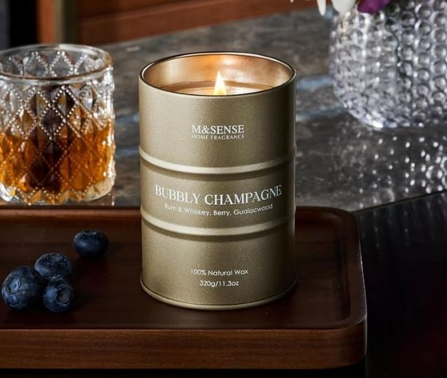 Bubbly Champagne Candle