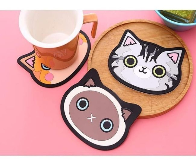 Cat Coaster Set