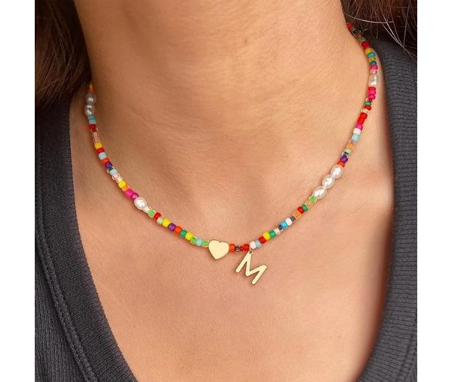 Colour Pop Initial Necklace