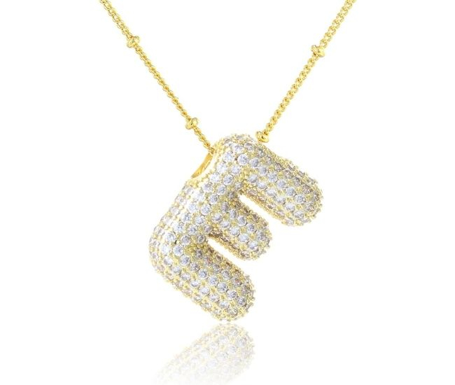 Crystal Initial Necklace