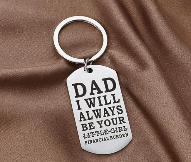 Dad Financial Burden Keychain
