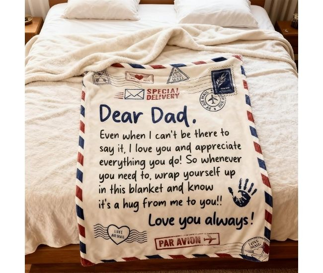 Dad Letter Blanket