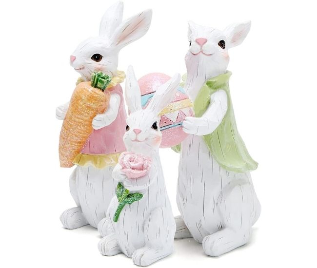Easter Bunny Family Figurine
