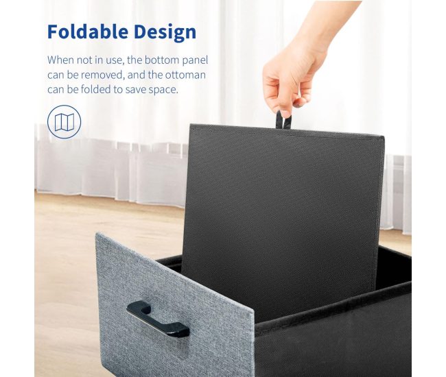 Folding Storage Ottoman