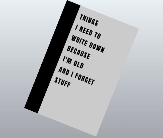 Funny Forgetful Notebook