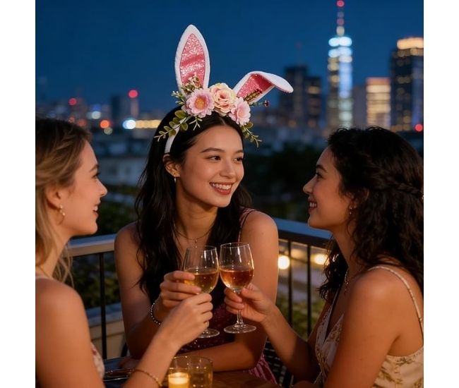 Glitter Bunny Ears Headband