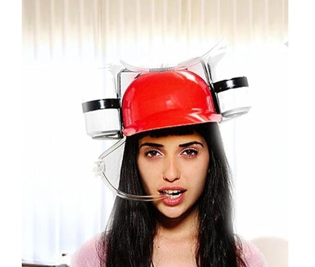 Lazy Beer Drinking Hard Hat