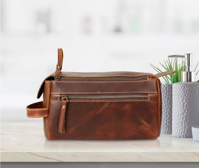 Leather Travel Dopp Kit