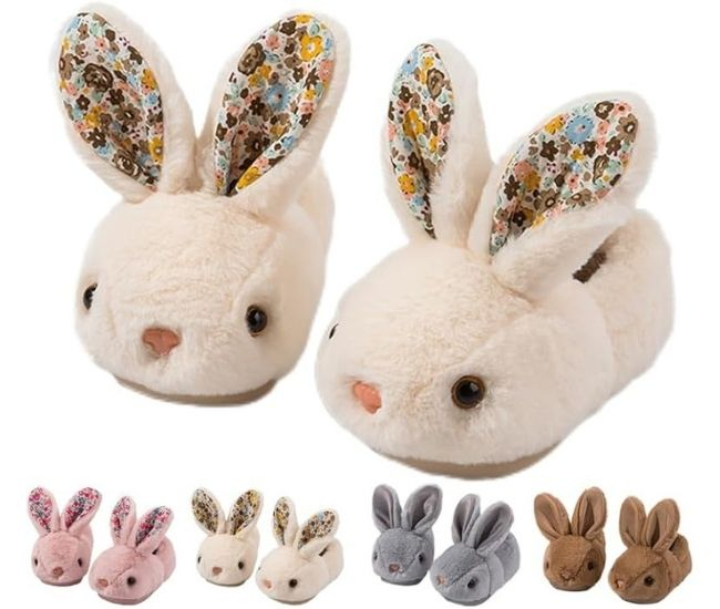 Plush Bunny Toddler Slippers